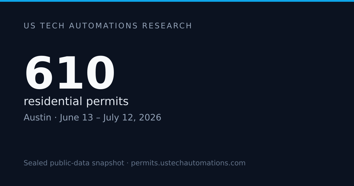 Why Did Austin Issue 610 Home Permits?