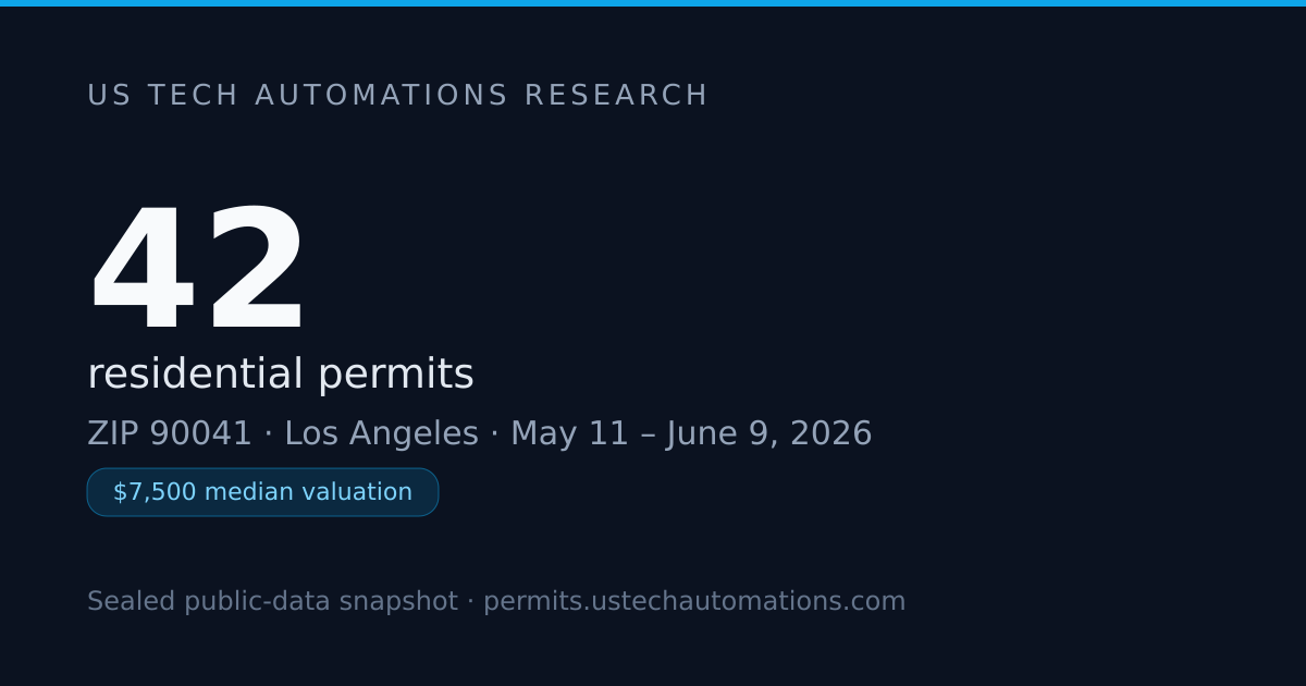 What Is Getting Built in 90041, Los Angeles? — June 2026