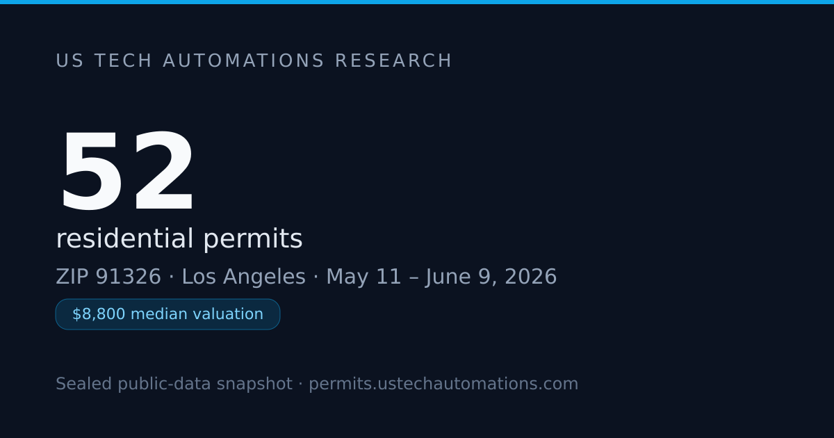 What Is Getting Built in 91326, Los Angeles? — June 2026
