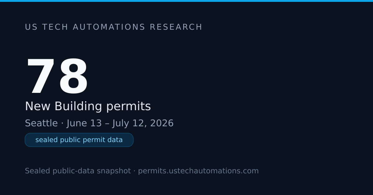 78 New Building Permits in Seattle